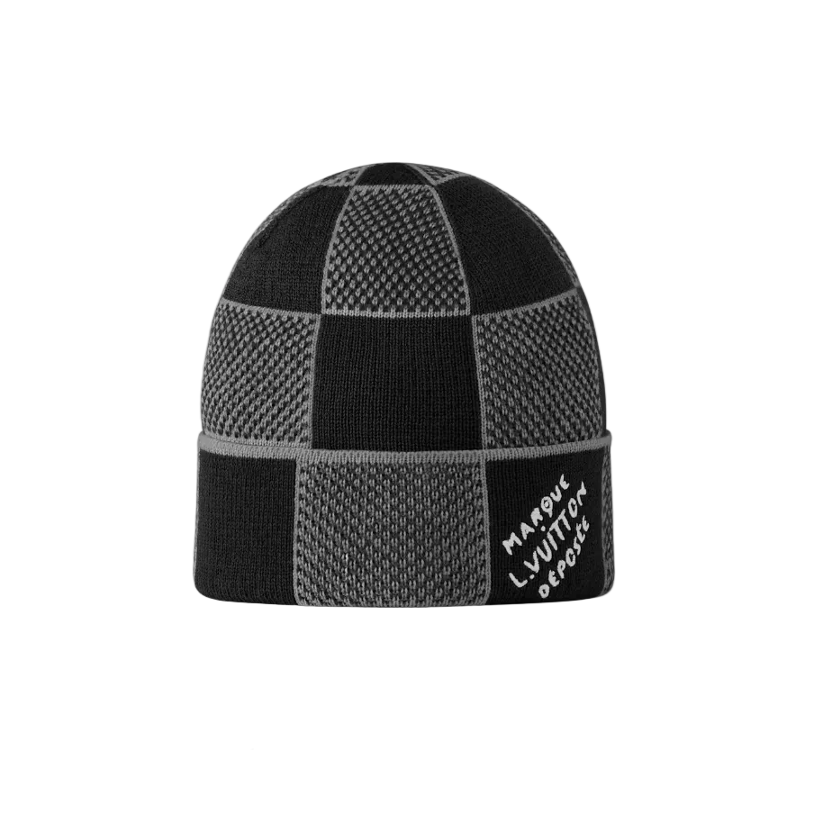 LV Damier Heritage Beanie Black/Grey