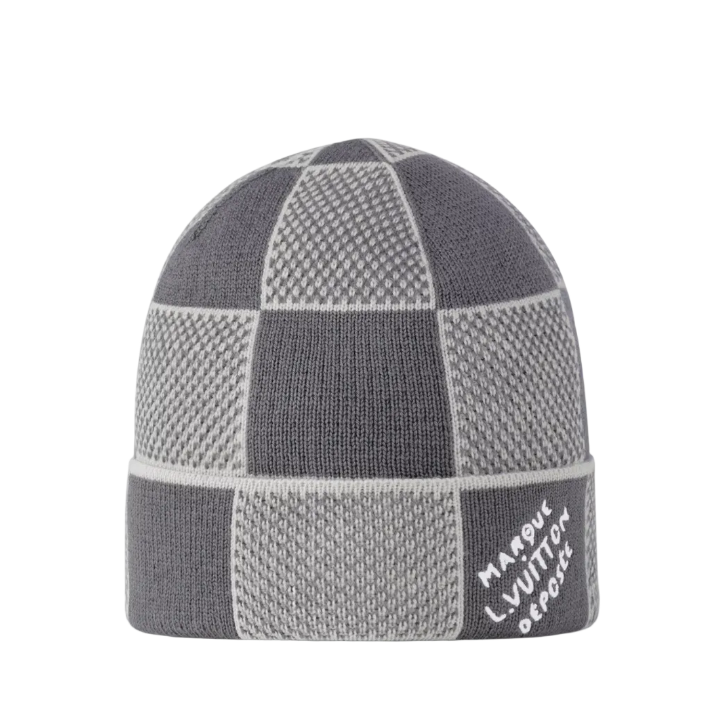 LV Damier Heritage Beanie Grey/Dark Grey